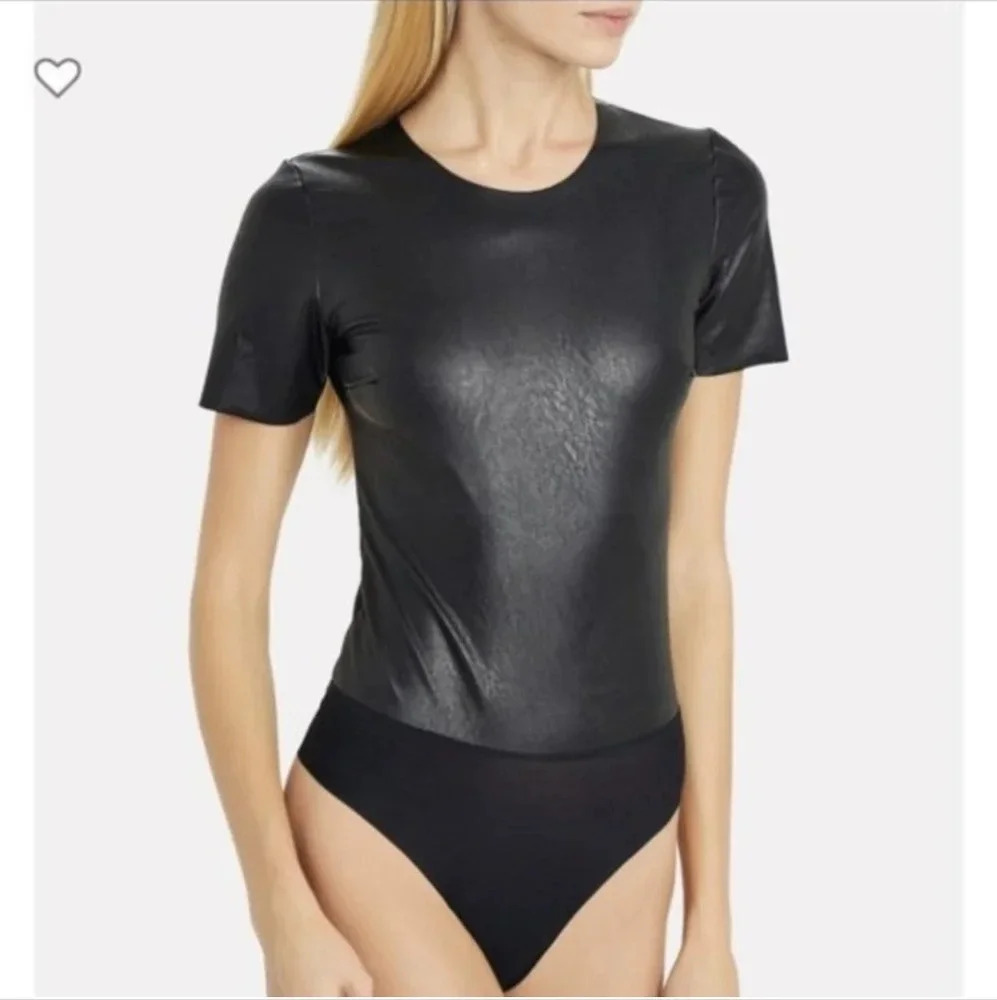 NWT COMMANDO® Faux Leather Tee Bodysuit Size L